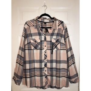 torrid pink and grey flannel